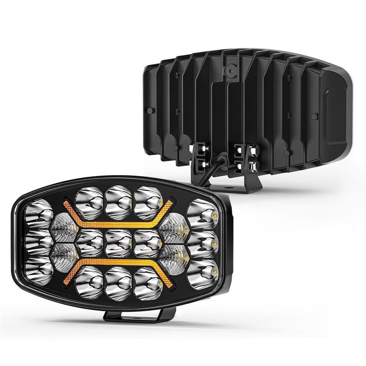 Kamyon Tır Traktör Off Road Jeep 10 inç Oval Sis Farı Çalışma Lambası 12-24 Volt Metal Kasa