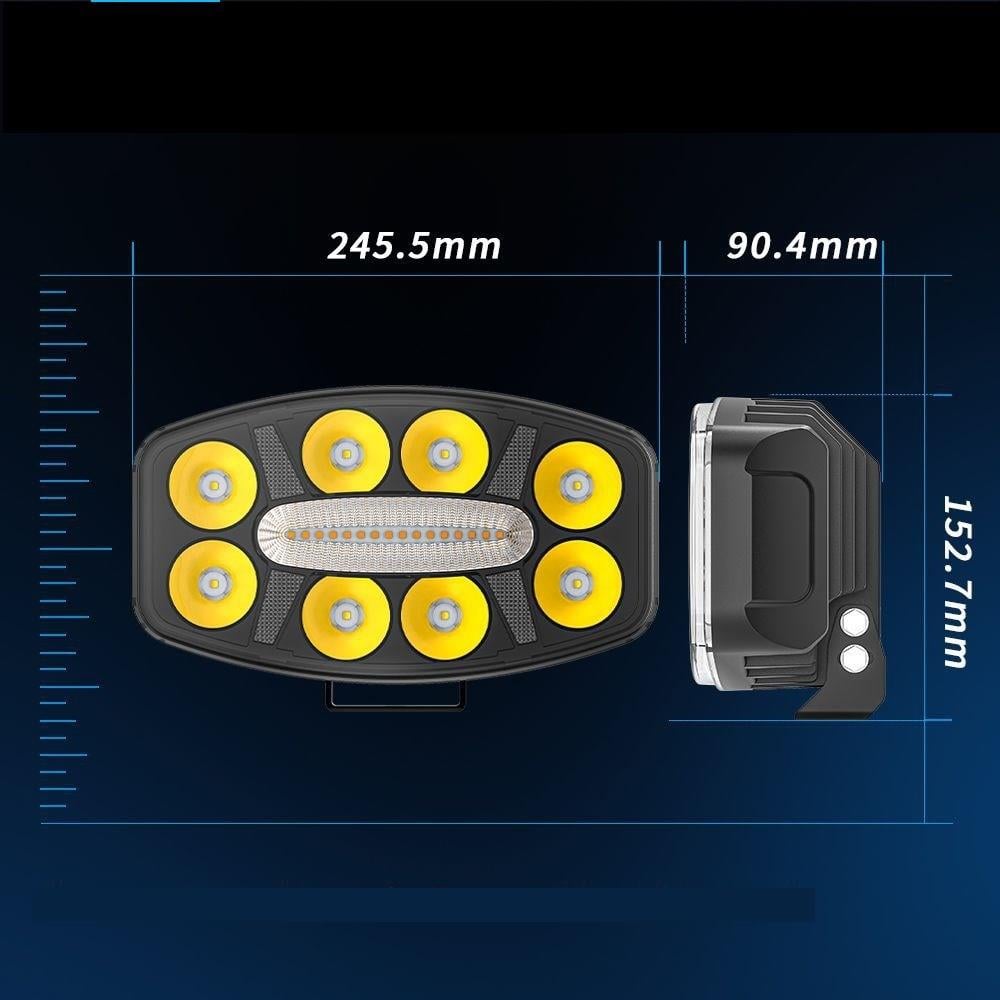 Kamyon Tır Traktör Off Road Jeep 10 inç Sis Farı Gündüz Ledli Çalışma Lambası 12-24 V
