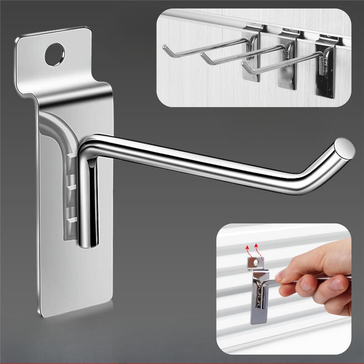 Kanallı Pano Kancası 15 cm 10/50/100 ADET Paslanmaz Nikel Kaplamalı Extra Güçlü