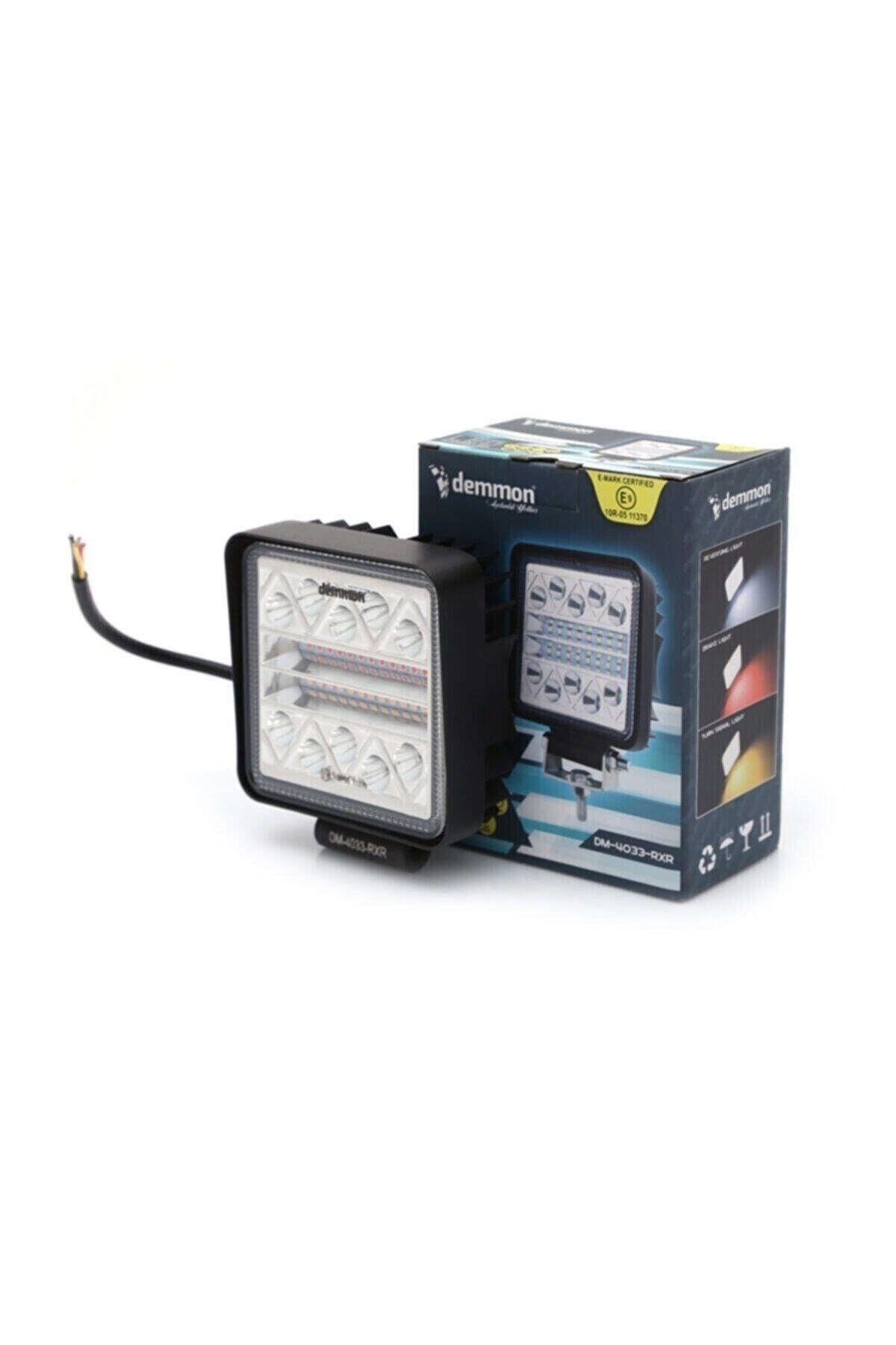 Kare Geri Vites Lambası 12v-24v 32ledli Geri-fren-sinyal 3 Fonksiyonlu Dm-4033-rxr