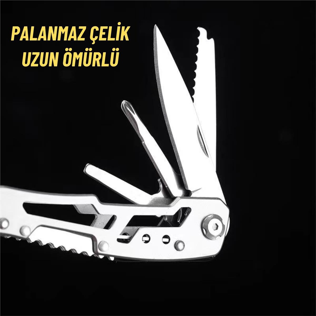 Katlanabilir Pense Çakı ve Testere Seti Çok Fonksiyonlu Kamp Piknik Günlük Kullanım Pratik El Aleti
