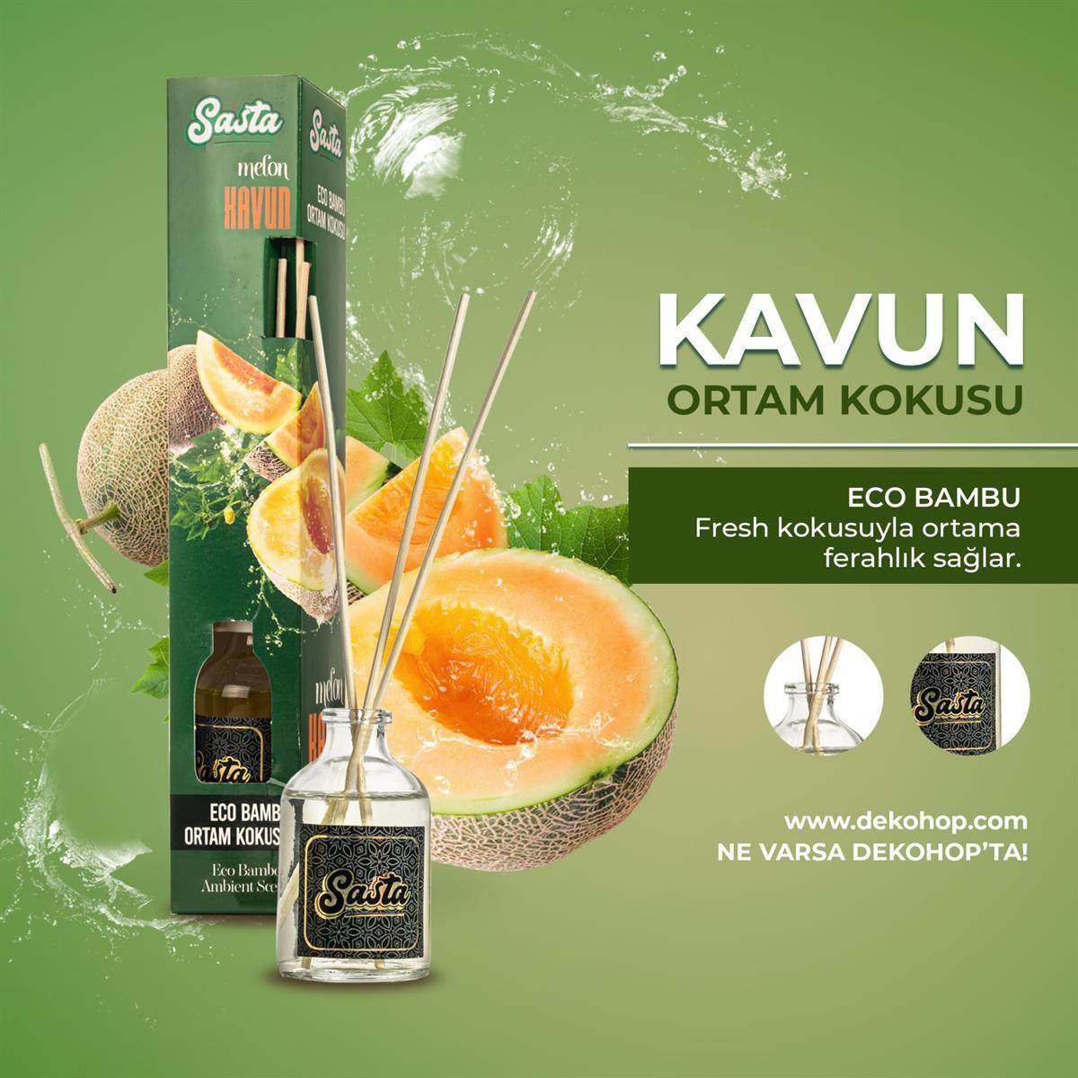 Kavun Kokulu Bambu Çubuklu Oda Kokusu Eko (50ml) Oda Parfümü