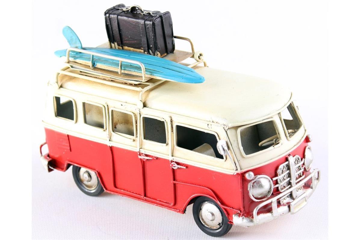 Klasik Nostalji Resimlik ve Kalemlik Dekoratif Retro Vosvos Kamp Aracı Kırmızı