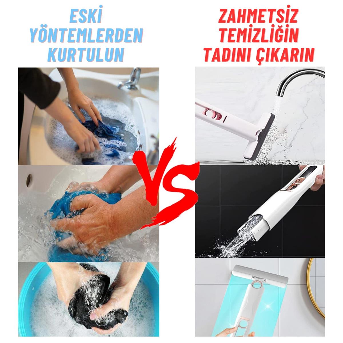 Kompakt Mini Mop: Kolay Temizlik İçin Taşınabilir ve Kendiliğinden Sıkılabilir