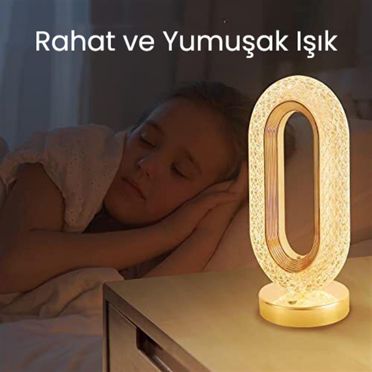 Kristal Elmas Dekoratif Masa Ve Gece Lambası Romantik Ambiyans Led