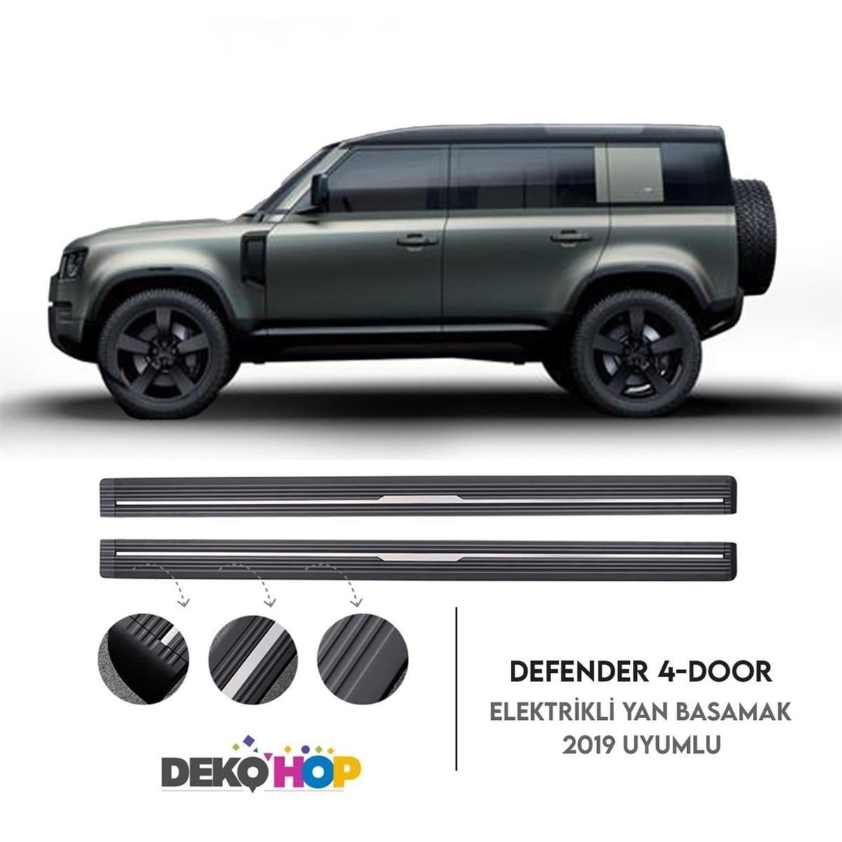 Land Rover Defender 4 Kapı Elektrikli Yan Basamak 2019 Sonrası Uyumlu