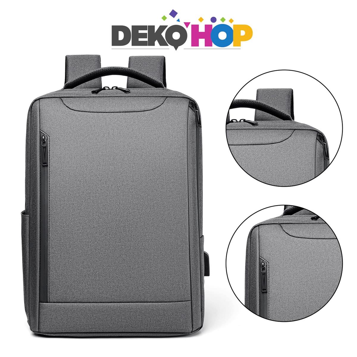 Laptop Notebook Ipad Sırt Çantası Yeni Nesil Usb Şarj Girişli Seyahat ve Günlük Eşya Taşıma Çantası GRİ