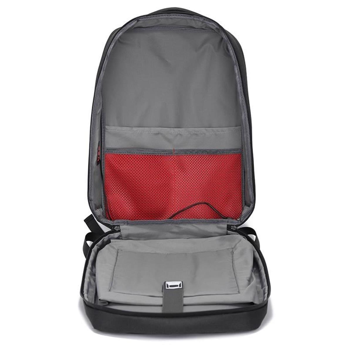Laptop Sırt Çantası Usb Şarj Girişli iş Seyahat Su Geçirmez Notebook Ipad Ve Evrak Taşıma Çantası GRİ