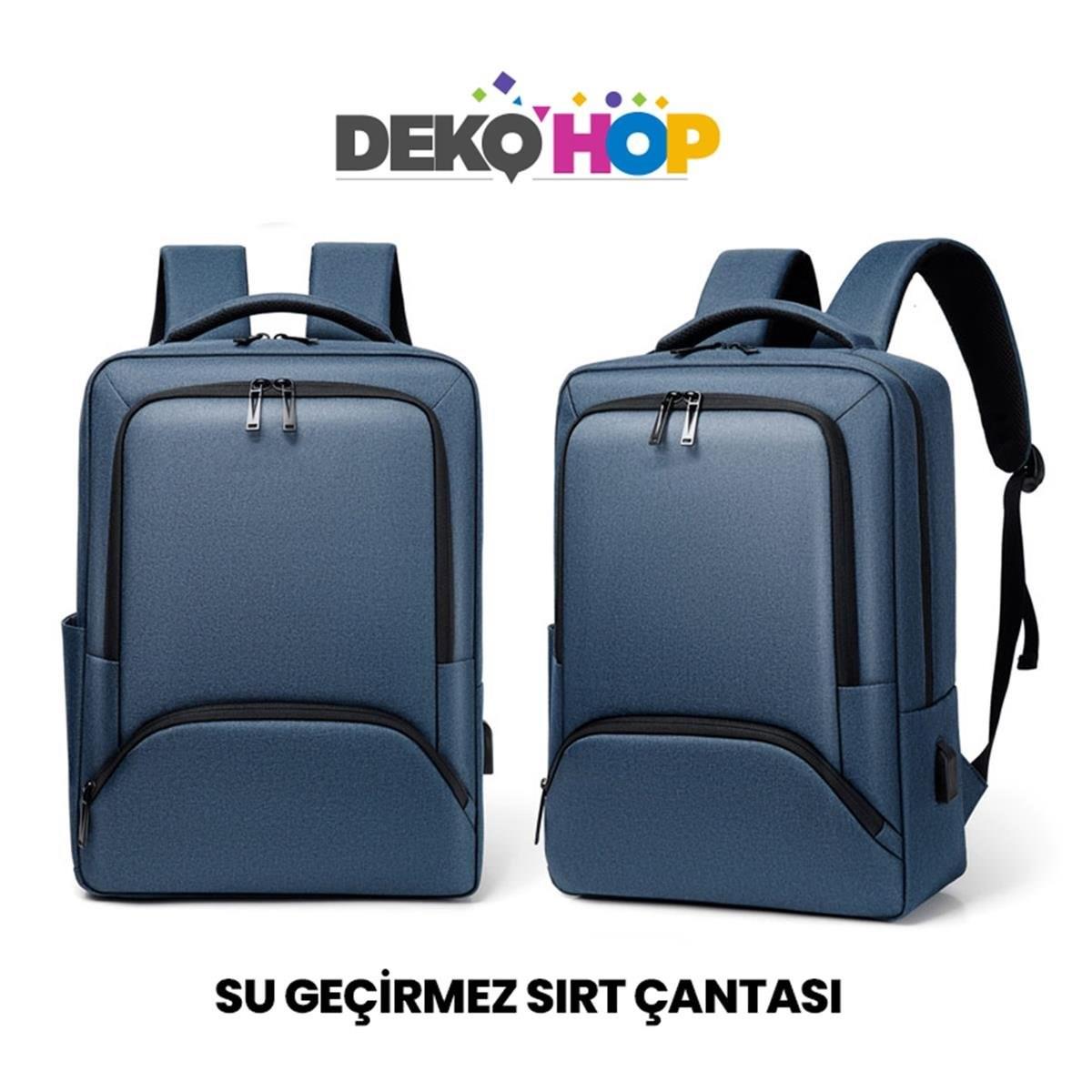 Laptop Sırt Çantası Yeni Nesil Usb Girişli Notebook Ipad ve Günlük Eşya Taşıma Çantası MAVİ