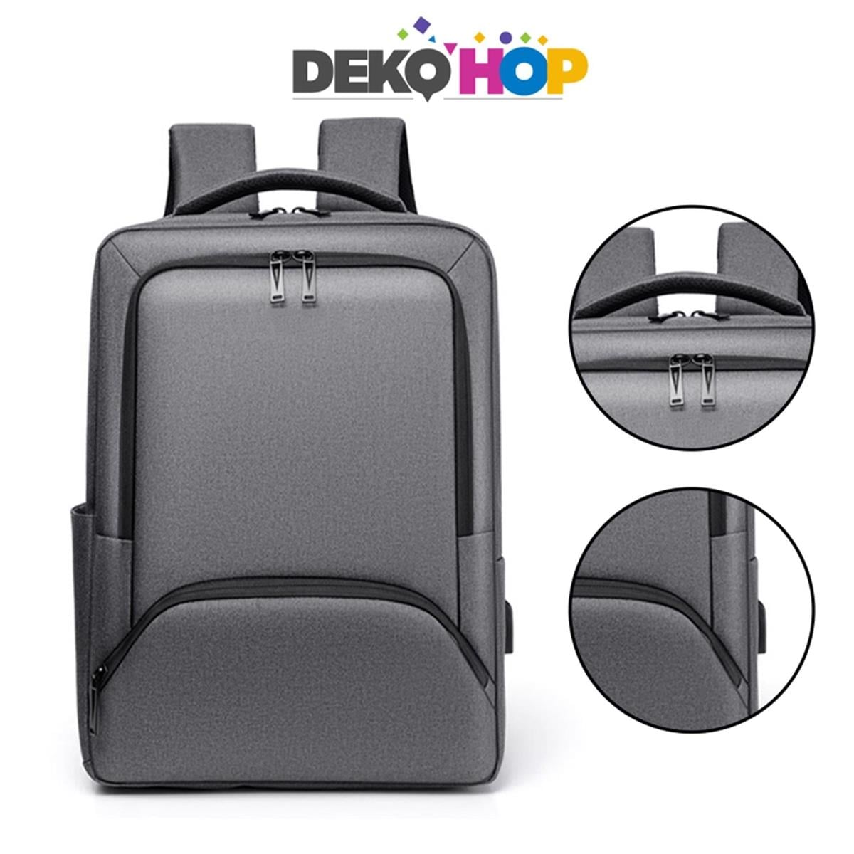 Laptop Sırt Çantası Yeni Nesil Usb Girişli Notebook Ipad ve Günlük Eşya Taşıma Çantası GRI 
