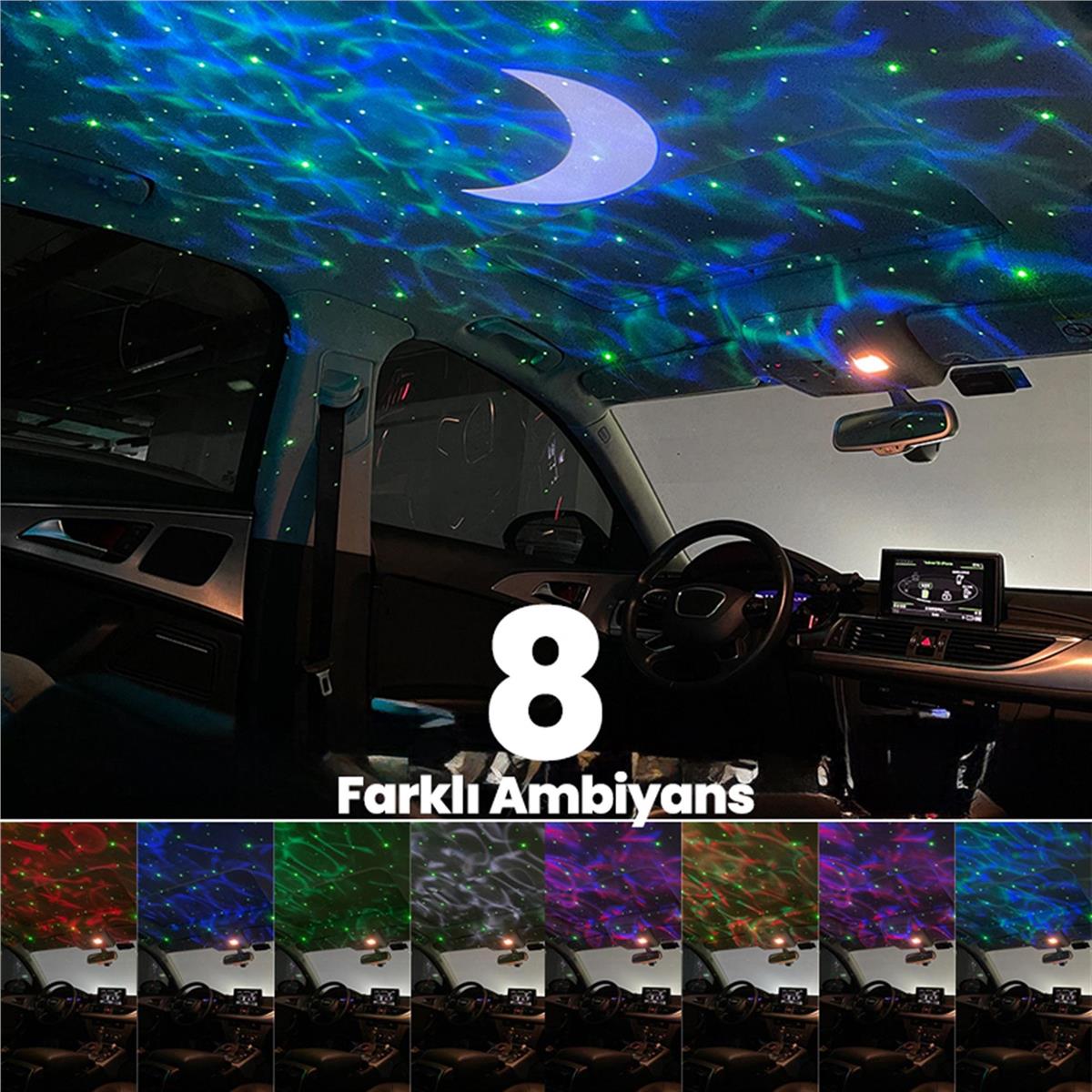 Led Animasyon Projektör Uzay Gece ve Parti  Ambiyans Lambası