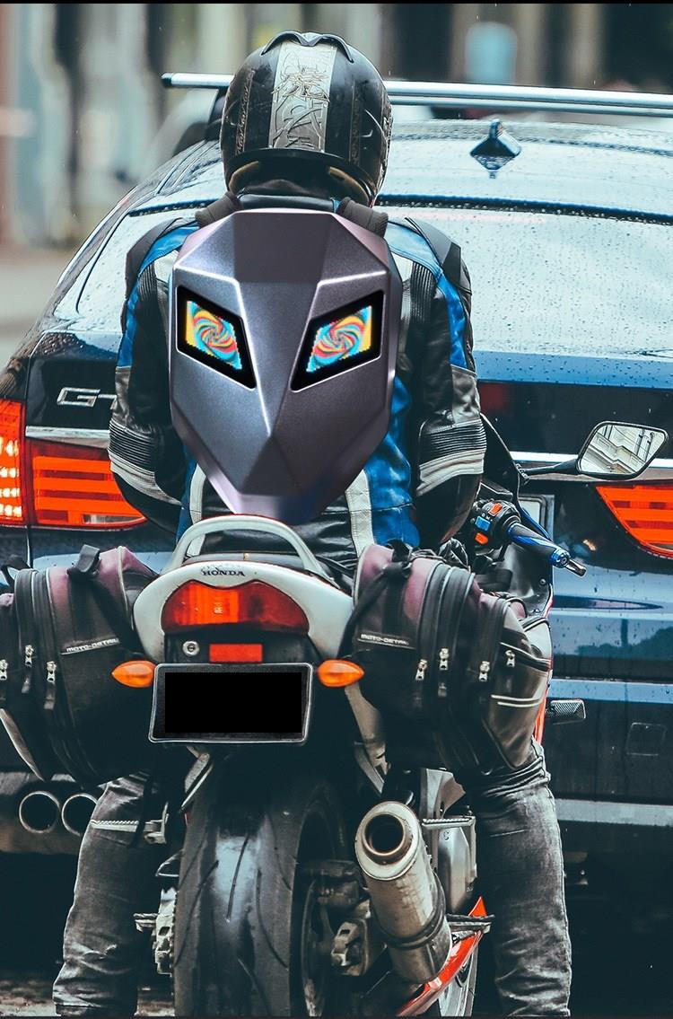Led Gözlü Animasyonlu Motosiklet Laptop  Ve Kask Sırt Çantası Telefon Kontrollü