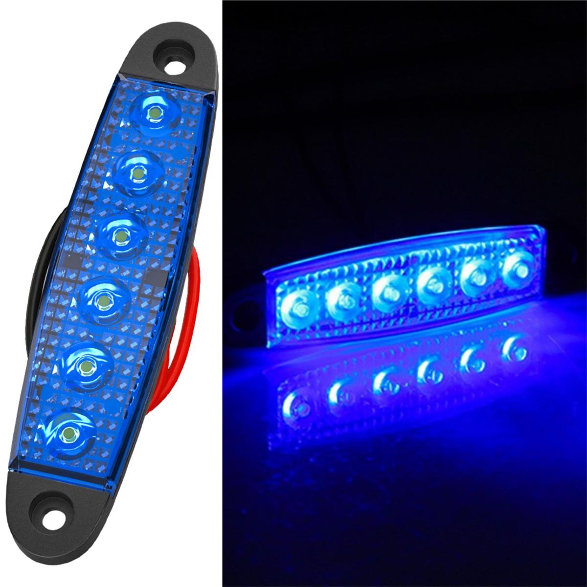 LED Sinyal Lambası Parmak LED 12V-24V 6 Ledli Su Geçirmez Etek Lamba Dorse Kamyon için 10 cm 10 Adet
