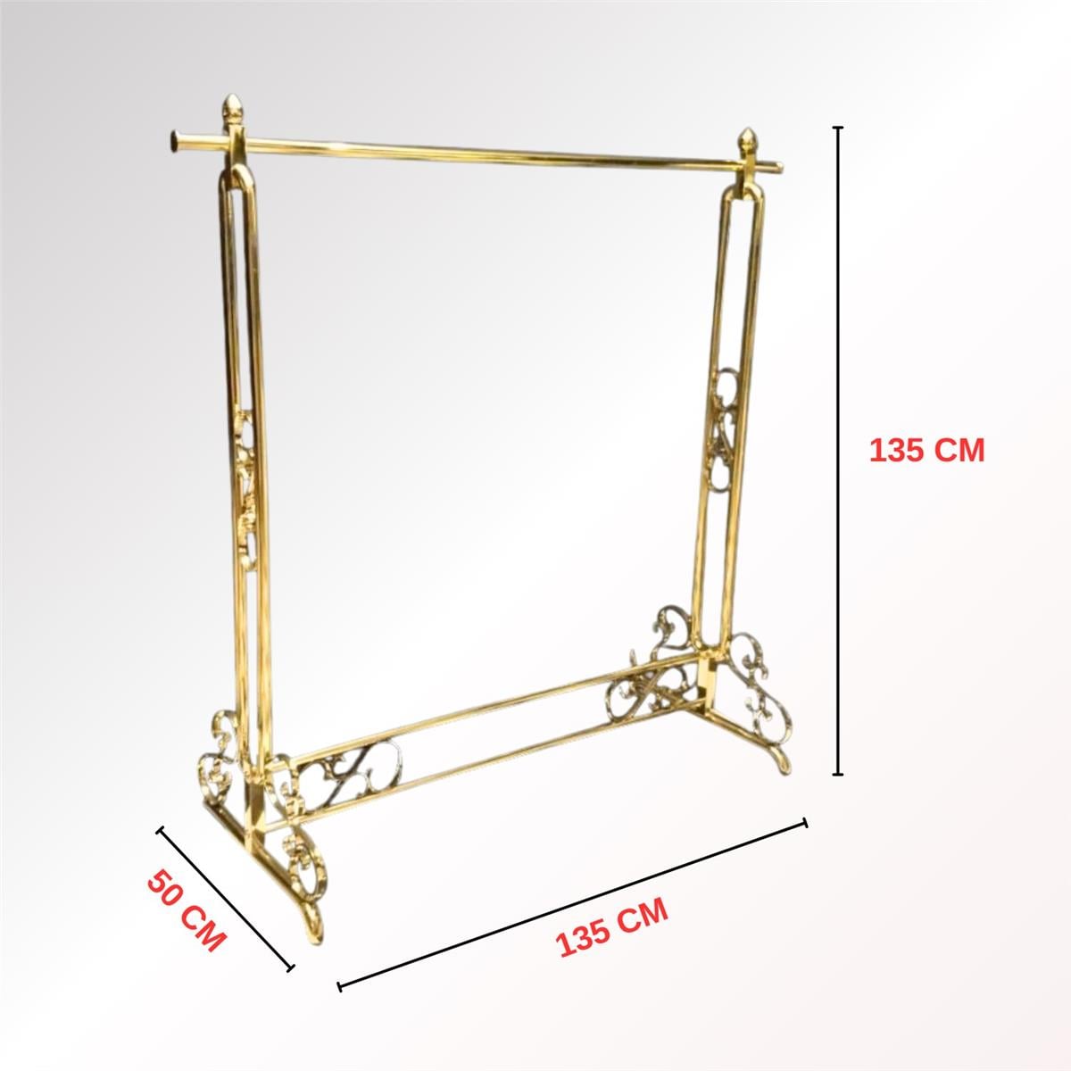 Lüx Elbise Askısı Paslanmaz Çelik Gold Kaplama Konfeksiyon Mağaza Tipi Askılık