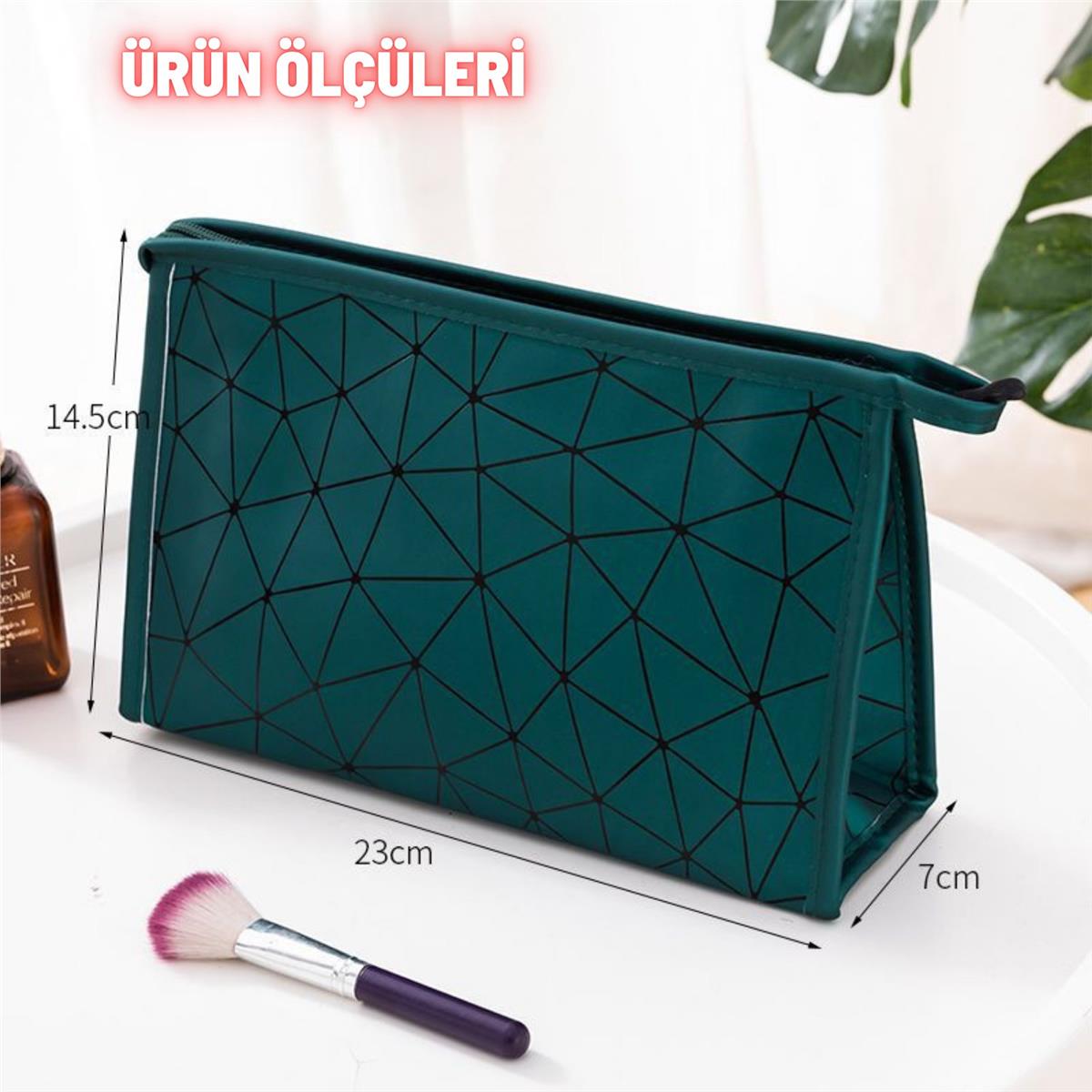 Makyaj Kozmetik Bakım Malzemesi Çantası Organizer Sıvı Dayanıklı Seyahat Çantası