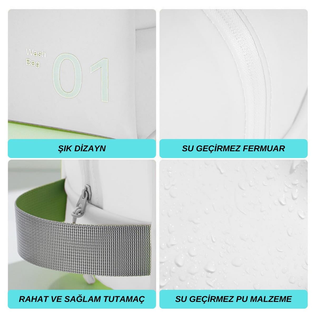 Makyaj Malzemesi Sıvı Dayanıklı Pvc Seyahat Plaj Havuz Fitness Kozmetik Taşıma Çantası