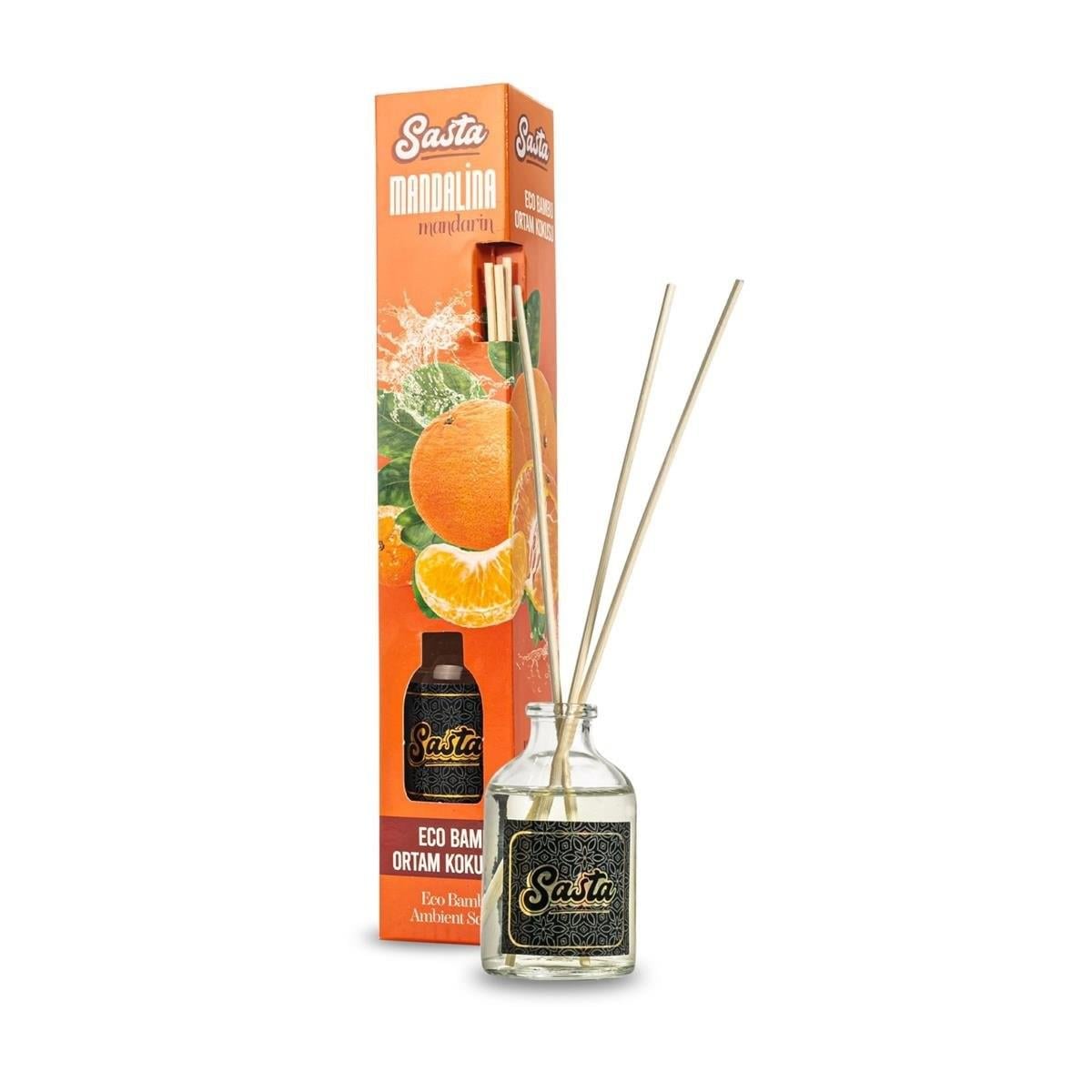 Mandalina Kokulu Bambu Çubuklu Oda Kokusu Eko (50ml) Oda Parfümü