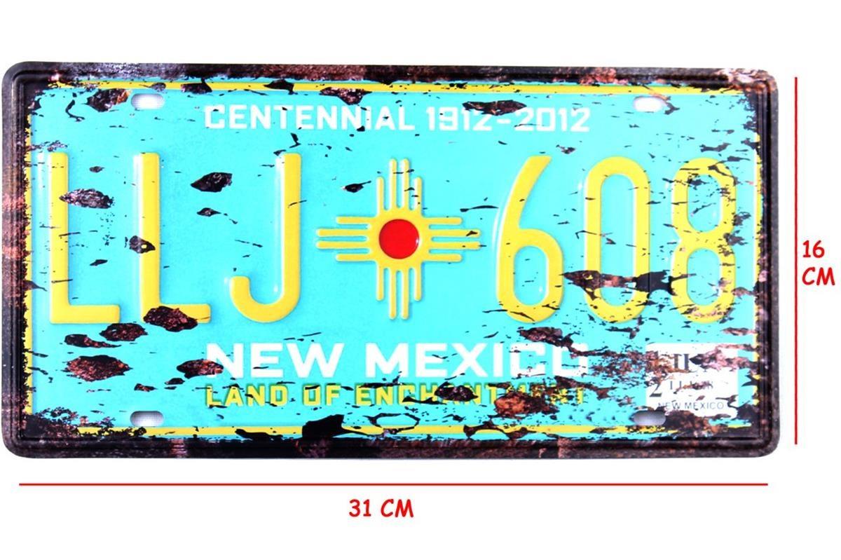 Metal Tablo Dekoratif Retro Dekor Duvar Süsü New Mexico Land 30x15 CM