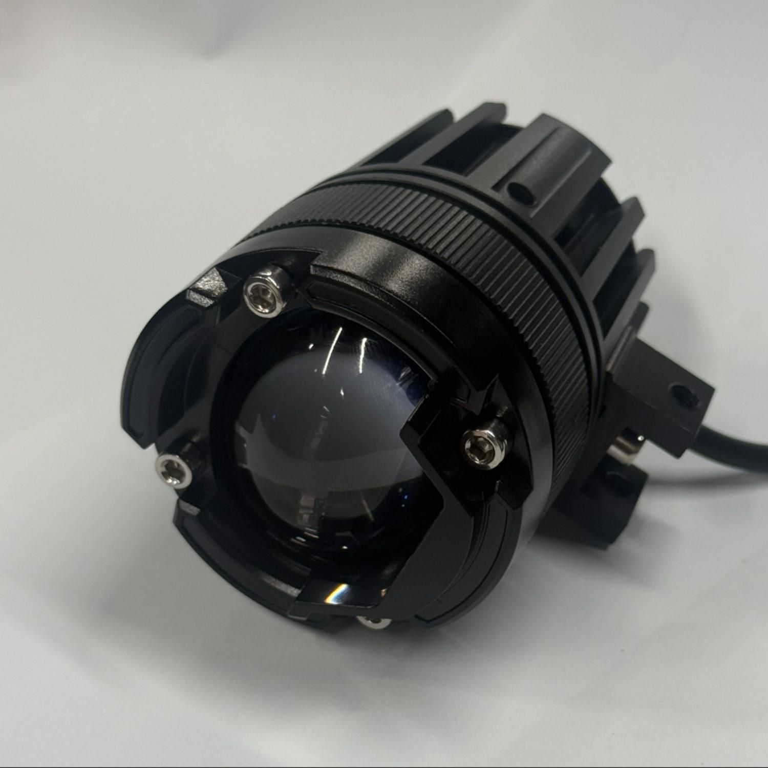 Motosiklet Arazı Aracı Sis Farı Beyaz Sarı Projektör 12-24v Cam Lens 3 Mod Fan Soğutmalı Metal Kasa