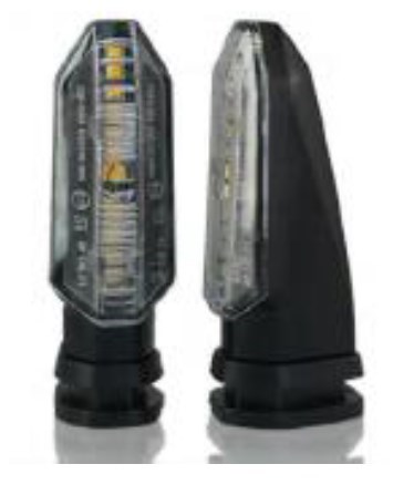 Motosiklet LED Ön Sinyal Lambası Gündüz Led Ve Kayan Sinyal Sarı/Amber 