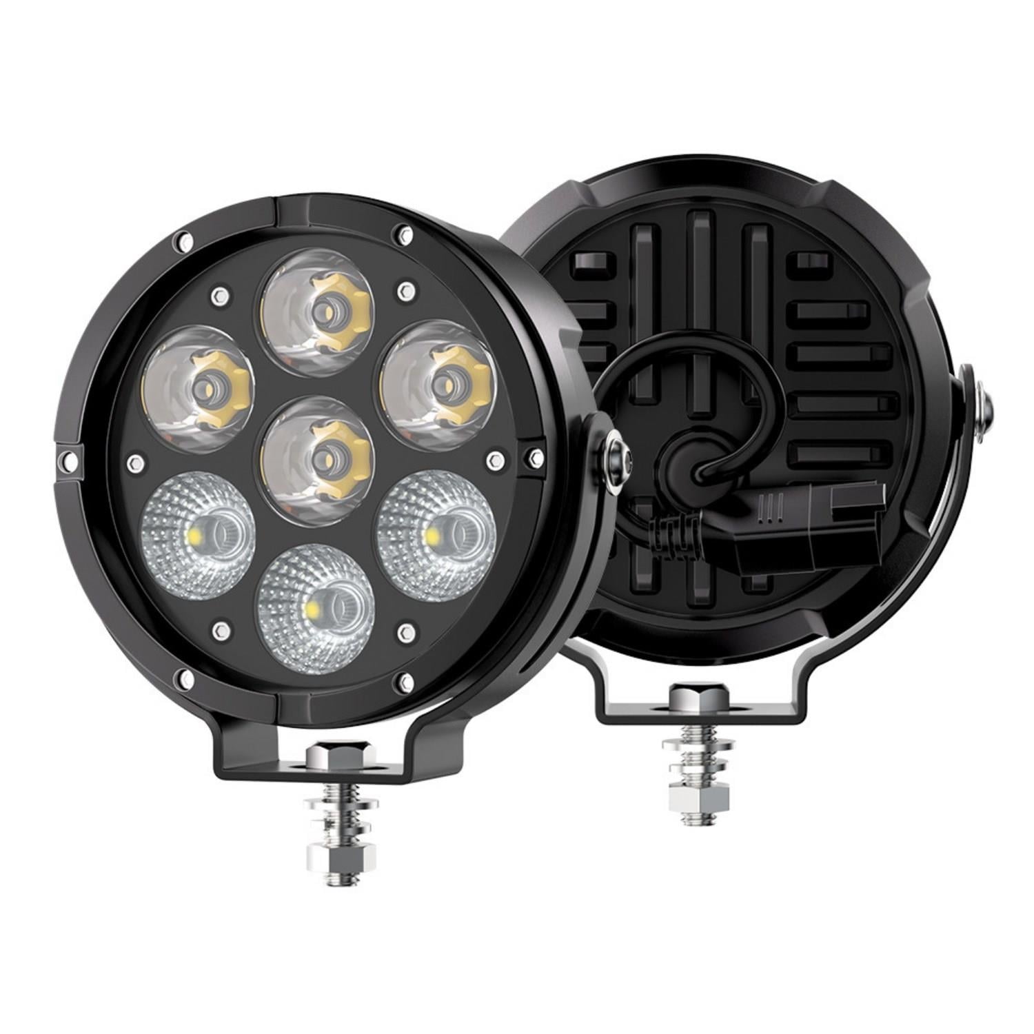 Motosiklet Profesyonel Led Sis Farı Kiti Renk Kapaklı 100w Modlu Beyaz + Kapak İle  Sarı Sis Farı