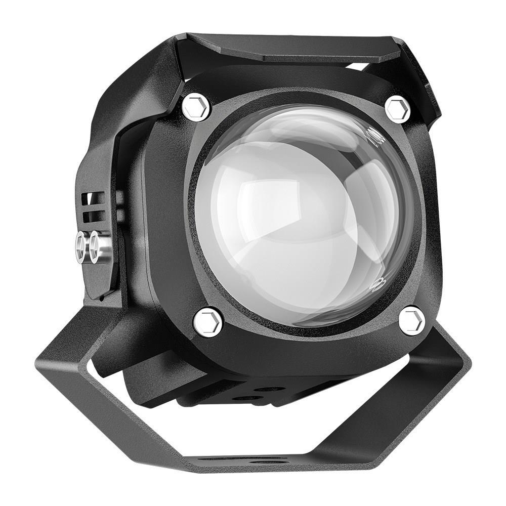 2 ADET Motosiklet  Sis Farı Lazer Led Beyaz Sarı Renk Metal Kasa Takım Motosiklet Aksesuar Lamba