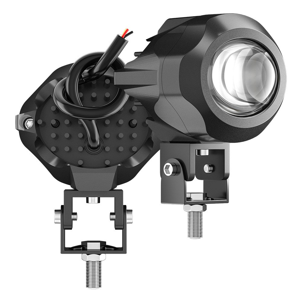 Motosiklet Sis Farı Spot Led Beyaz Sarı Renk Metal Kasa 2 ADET Takım Motosiklet Ekipman Lamba