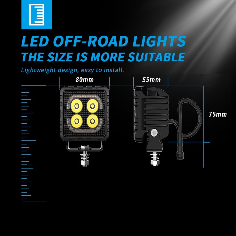 Off Road 3 inç Led Aydınlatma Kaput Üstü Led Tampon Gündüz Led Ve Sis Farı Projektör Lambası Seti