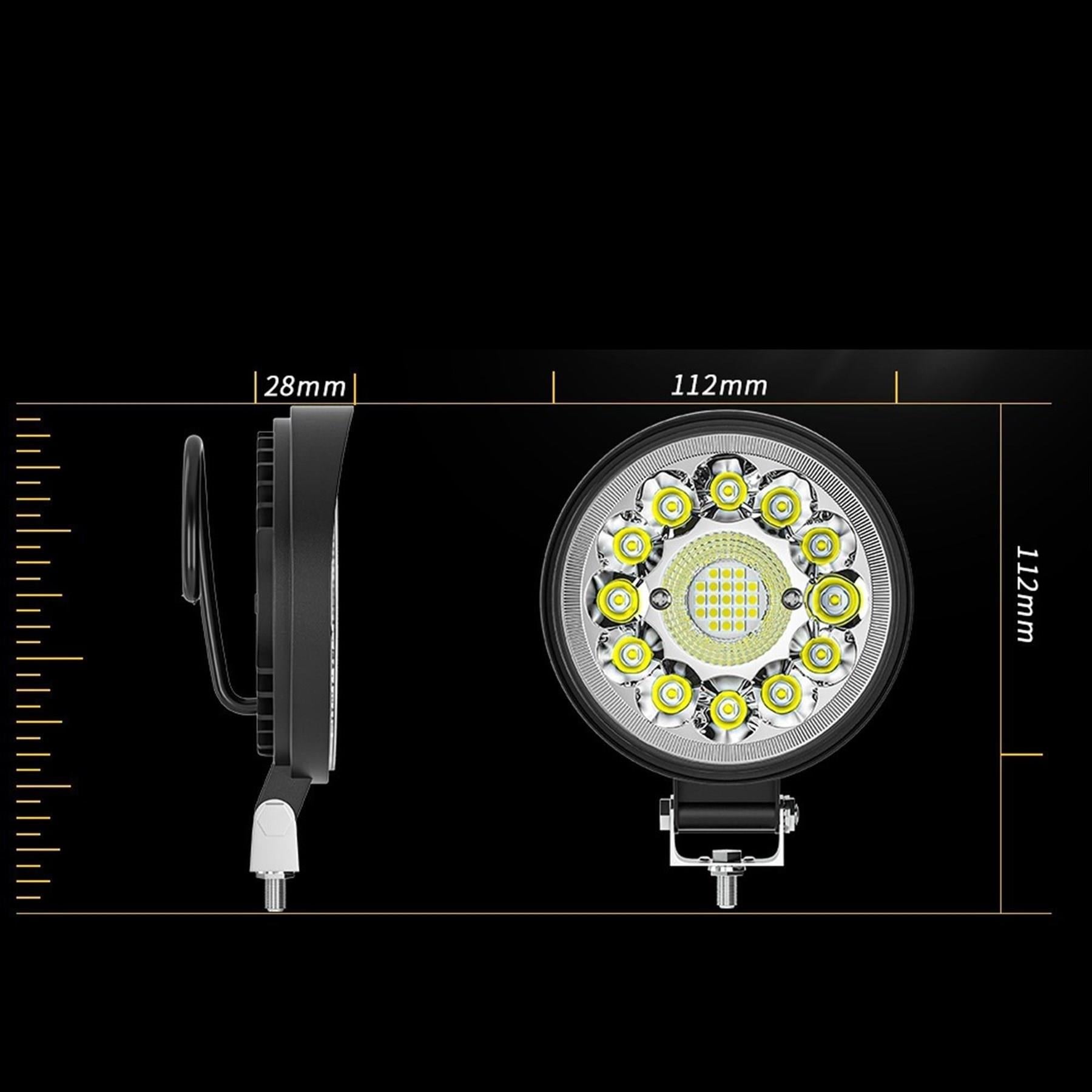 Off Road 33 Led 99 Watt Yuvarlak Traktör Tır Kamyon Tekne Sis Farı Projektör Çalışma Lambası 1 Adet