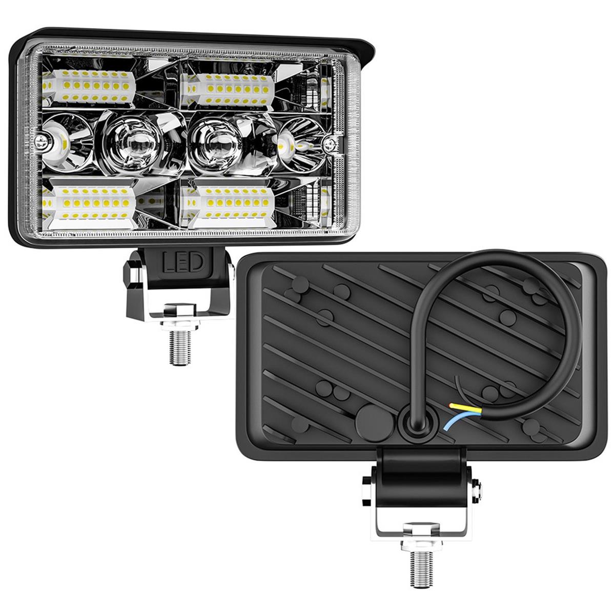 Off Road Delici Spotled 4 İnç 130 Watt Çift Renk Beyaz Sarı Çalışma Lambası Ve Sis Farı