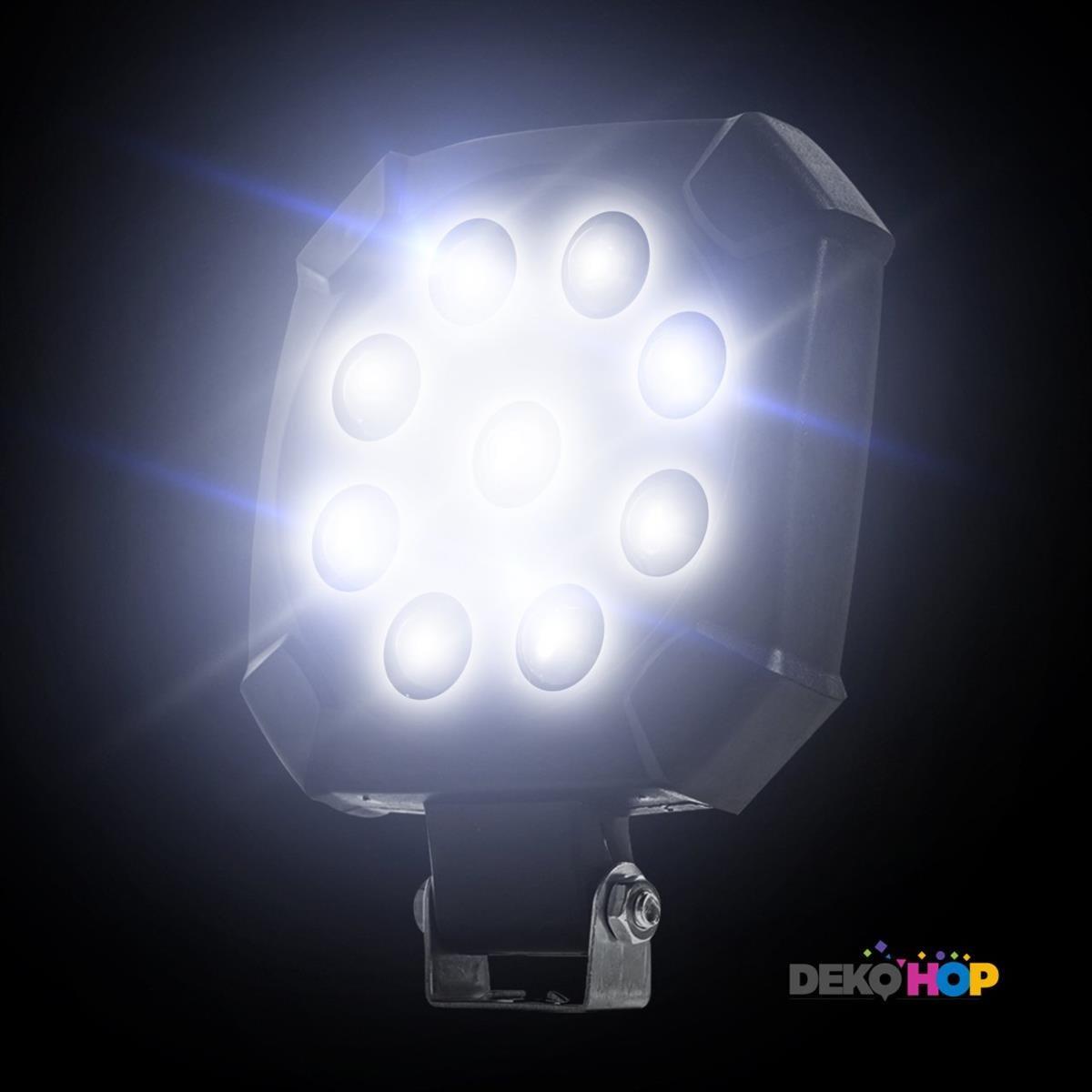 Off Road İş Makinesi Kamyon Traktör Projektör Çalışma Sis Lambası 9 LED Plastik Kasa 1 ADET