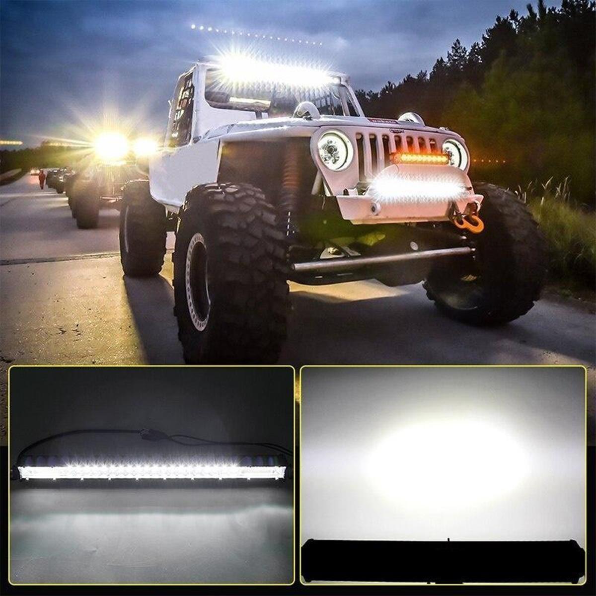 Off Road Led Bar Çift Sıra 50 Cm  Beyaz Sarı Mod