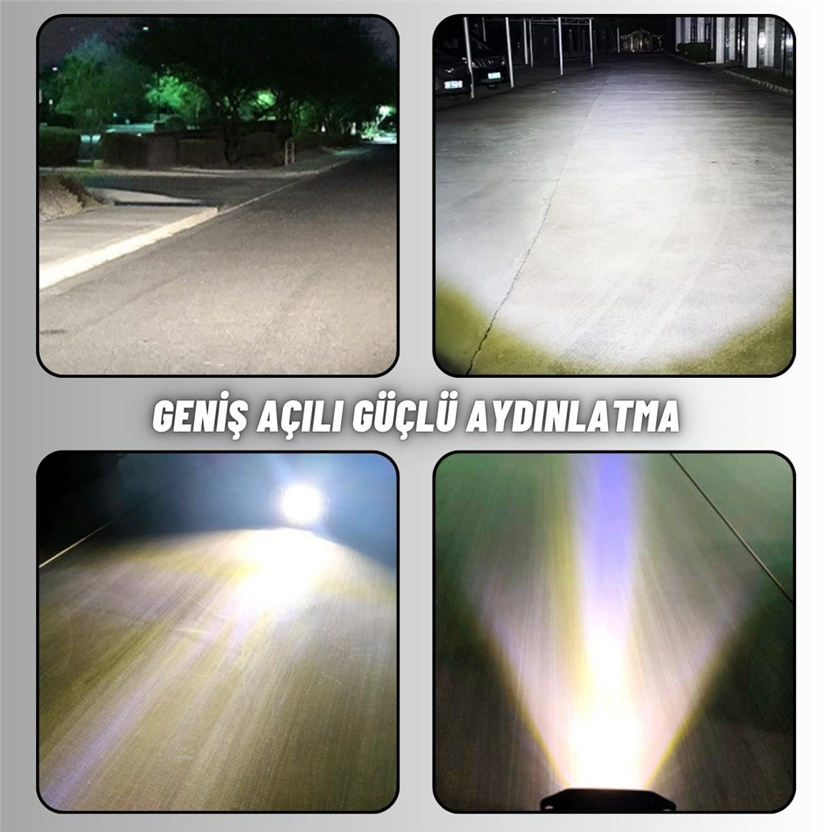 Off Road Led Çalışma ve Tampon Sis Lambası 1 Adet 12-24V Traktör Tır Kamyon ATV Yüksek Performanslı Metal Sis Farı
