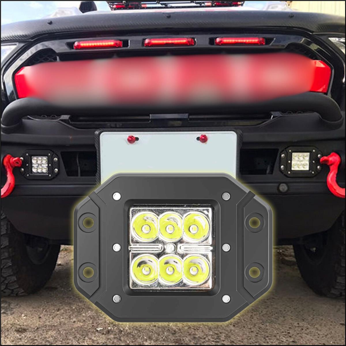 Off Road Led Çalışma ve Tampon Sis Lambası 1 Adet 12-24V Traktör Tır Kamyon ATV Yüksek Performanslı Metal Sis Farı