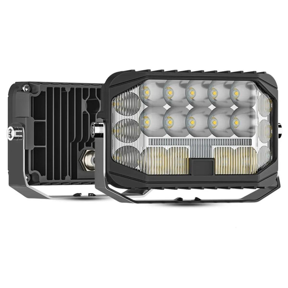 Off Road Sis Farı Modifiye Gündüz Led 5 inç 130mm Çift Renk Spot Delici Işık Sarı Gündüz Oto Lambası