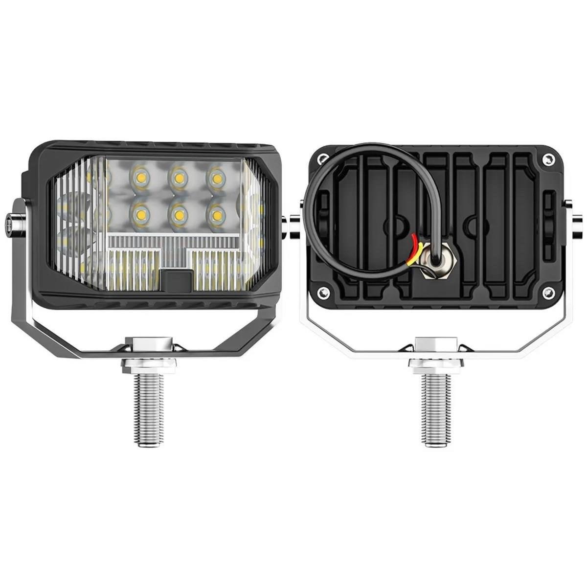Off Road Sis Farı Modifiye Gündüz Led MINI 3 inç 76 mm Çift Renk Delici Işık Sarı Gündüz Oto Lambası