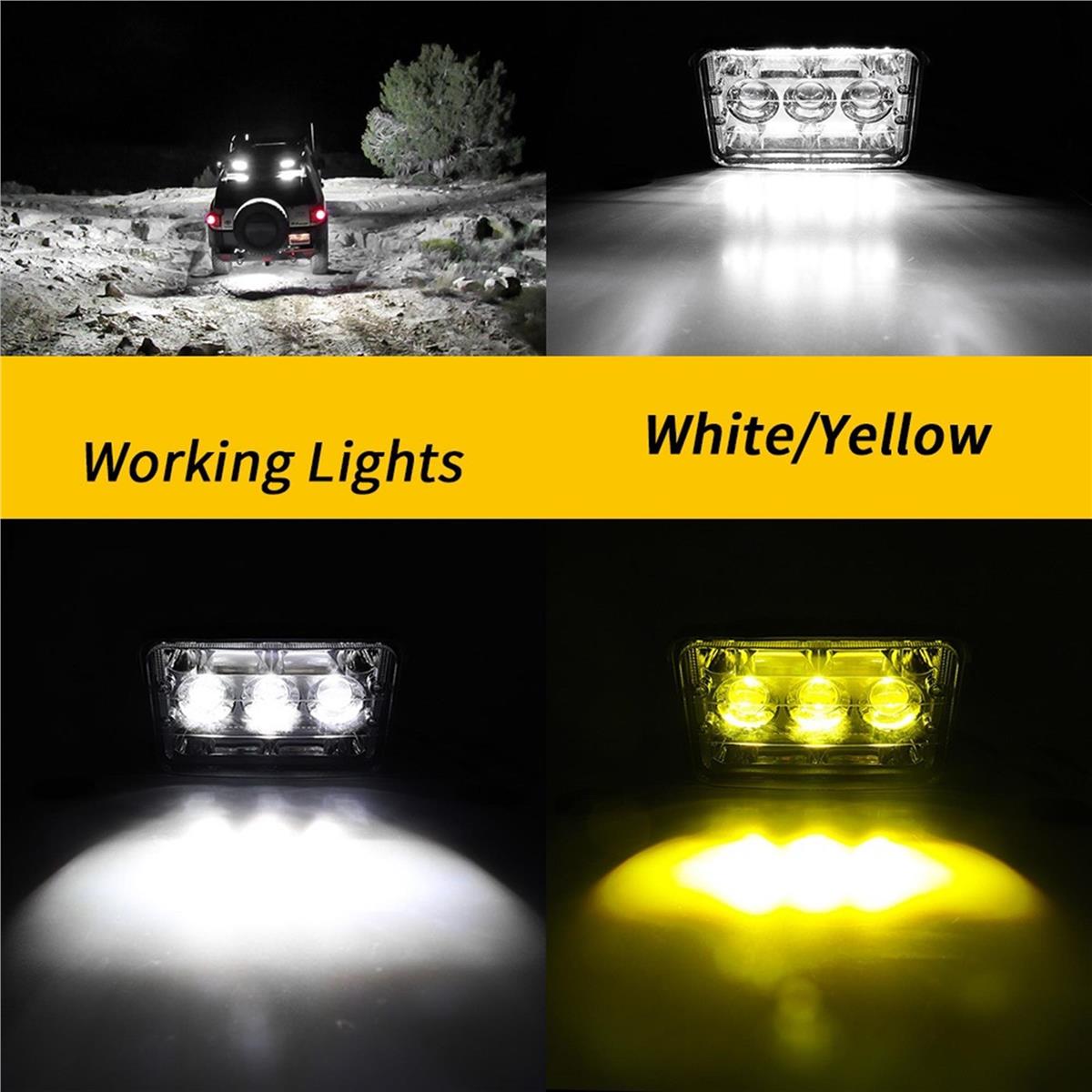 Off Road Spotled 5 İnç 156 Watt Çift Renk Beyaz Sarı Çalışma Lambası Ve Sis Farı