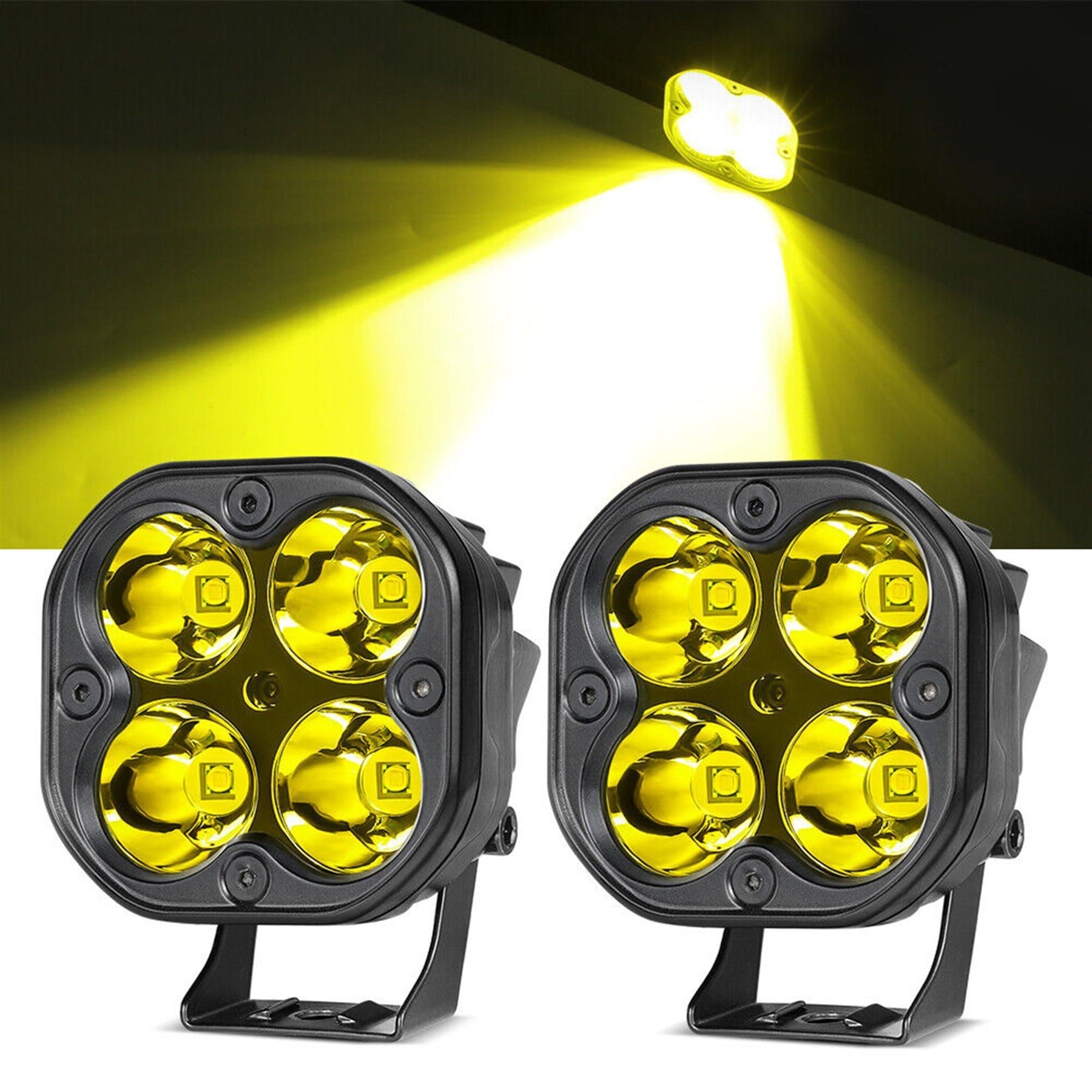 Off Road Ve Arazi Aracı 3 inç Amber Sarı Renk Çalışma Ve Sis Lambası 1 ADET