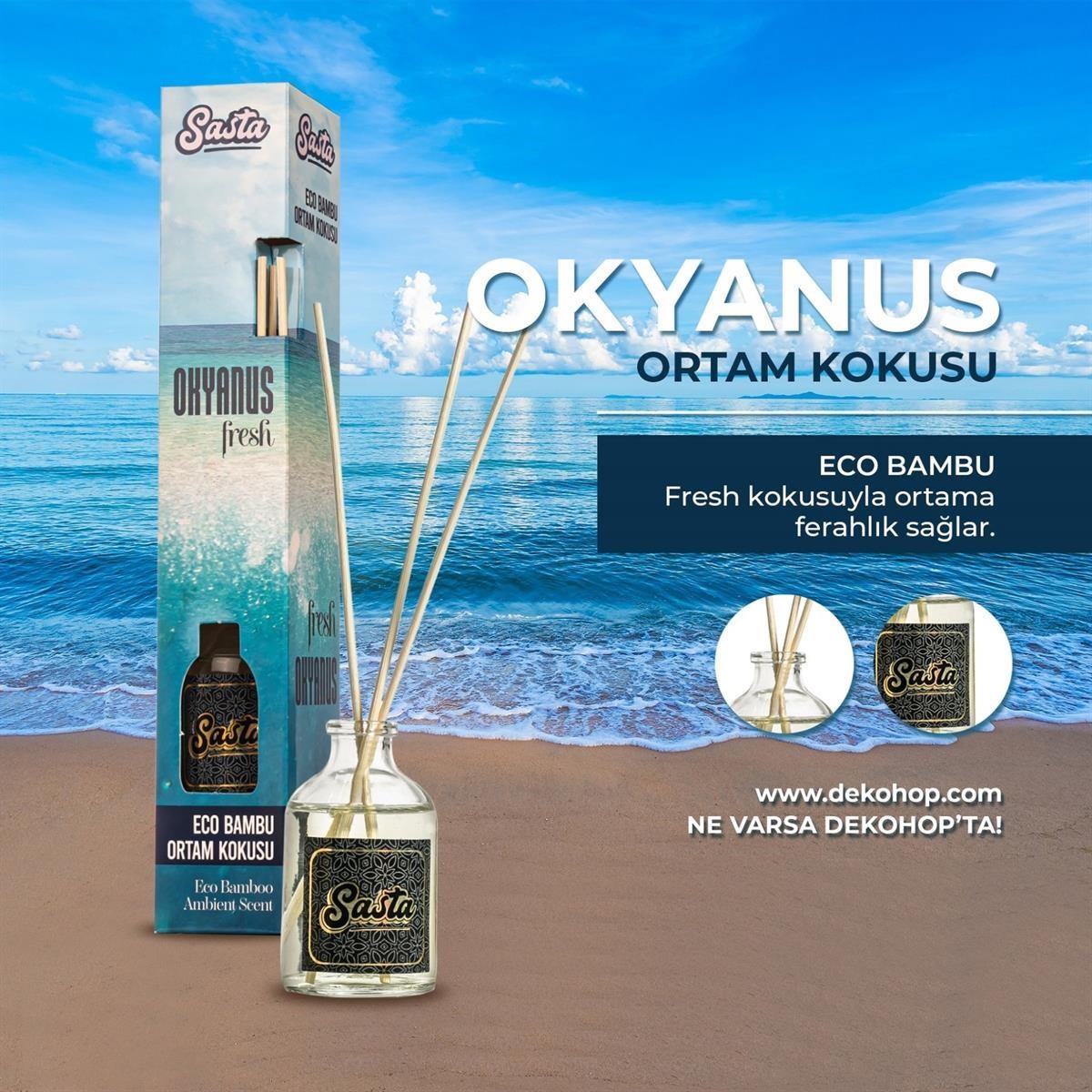 Okyanus Kokulu Bambu Çubuklu Oda Kokusu Eko (50ml) Oda Parfümü