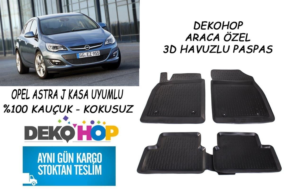 OPEL ASTRA J KASA 2009-2015 ARASI 3D Havuzlu Araca Özel Kauçuk Oto Paspas