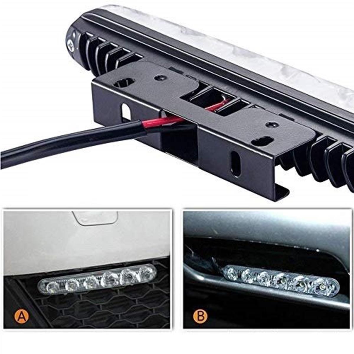 Oto Gündüz Led Lamba Sinyalli Beyaz Sarı Çift Renk Metal Kasa Sis Farı 18 Watt