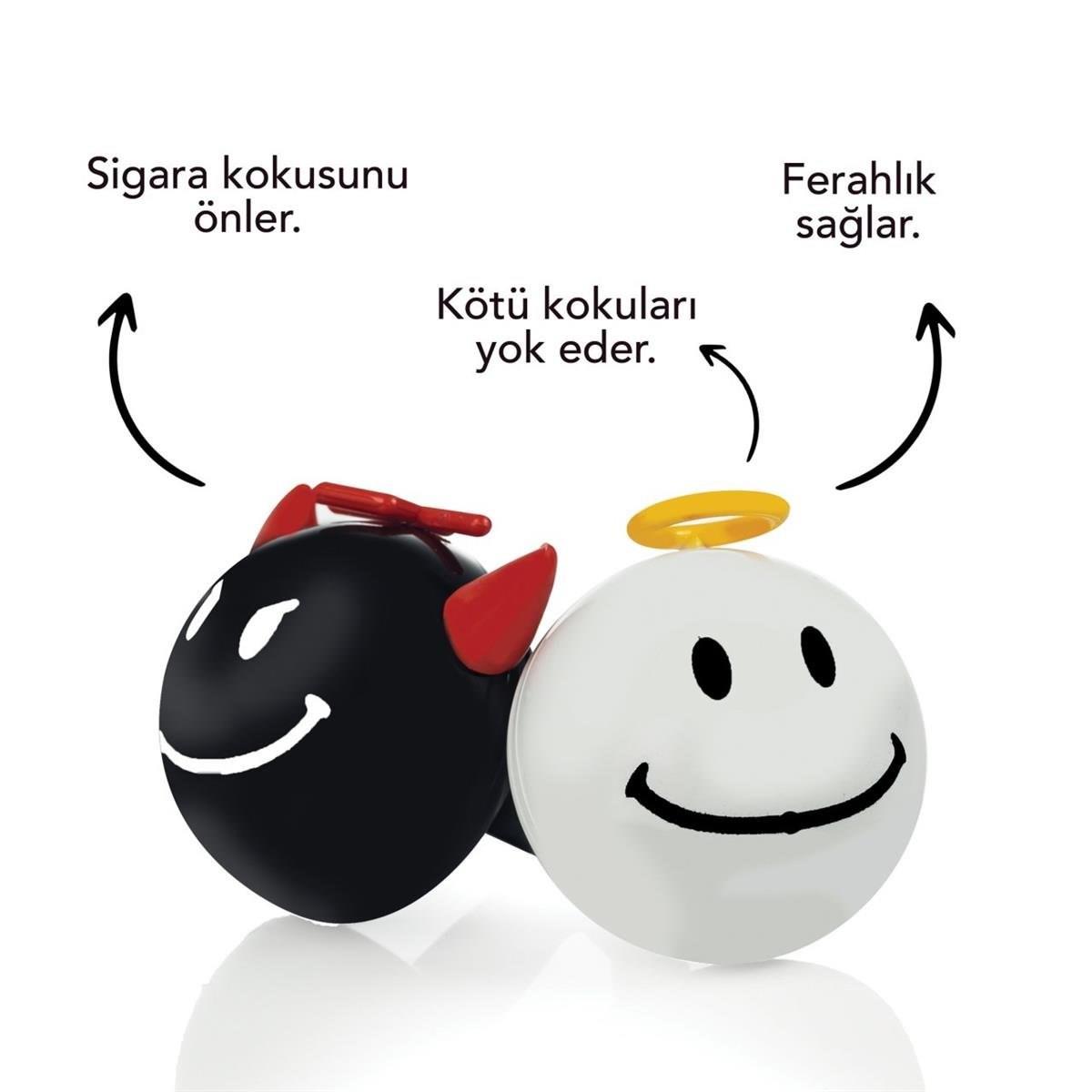 Oto Petek Kalorifer Kokusu Melek Şeytan Sevimli Emoji Araba Parfümü