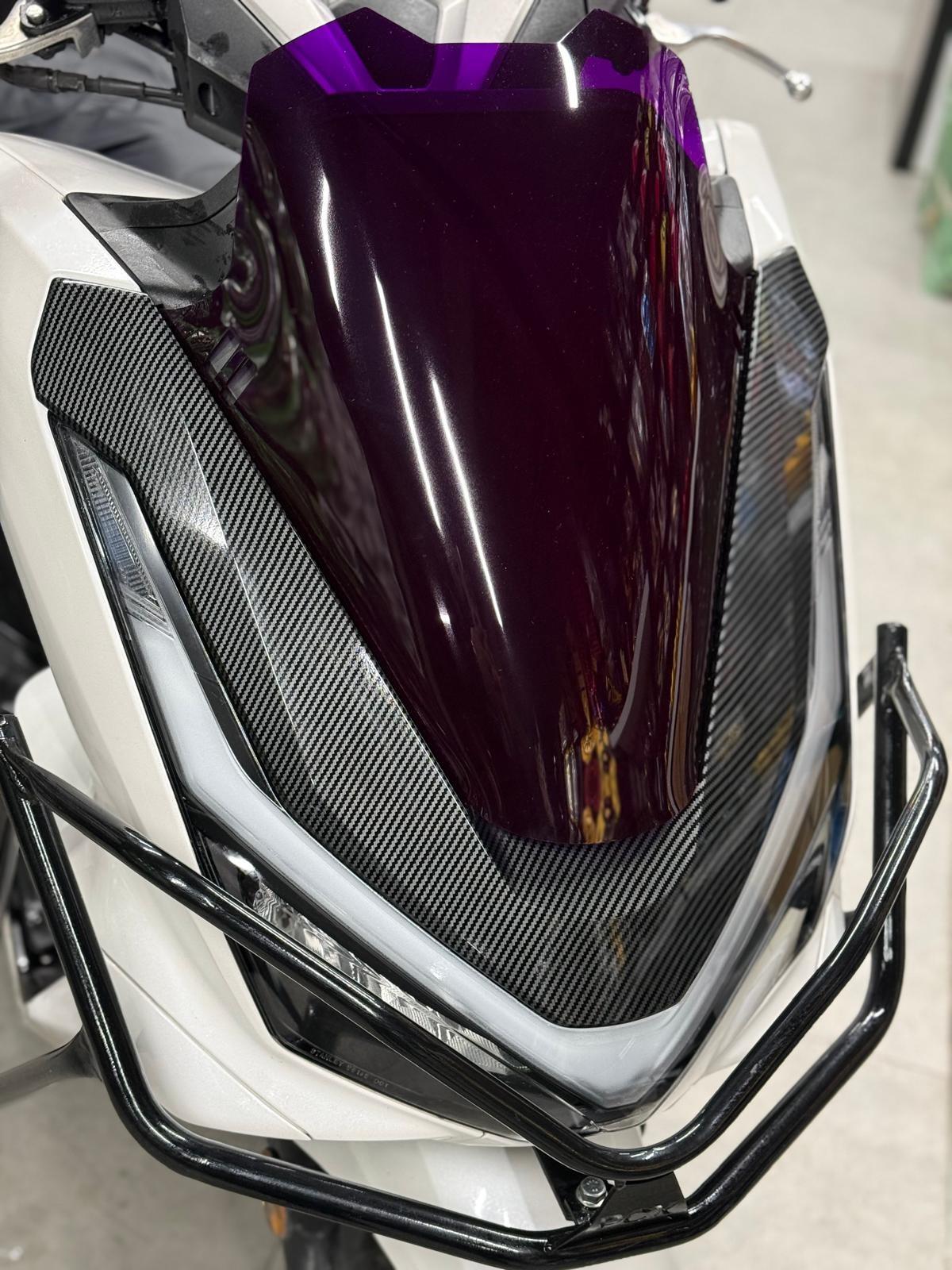PCX 2025 Model Kısa Spor Cam Mor Renk