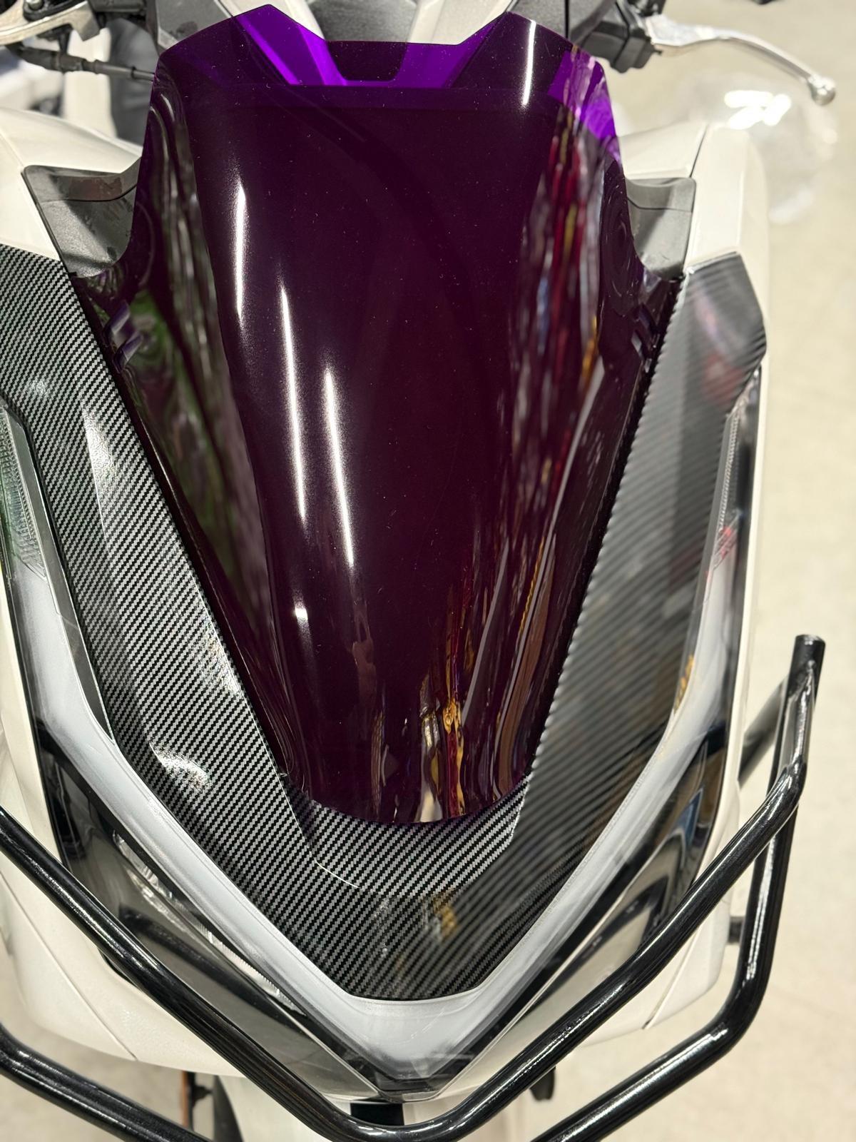 PCX 2025 Model Kısa Spor Cam Mor Renk