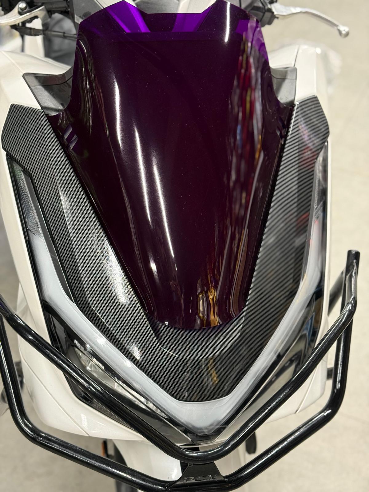 PCX 2025 Model Kısa Spor Cam Mor Renk