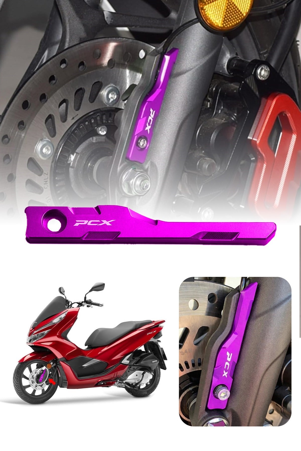PCX METAL ABS SENSÖR KORUYUCU MOR
