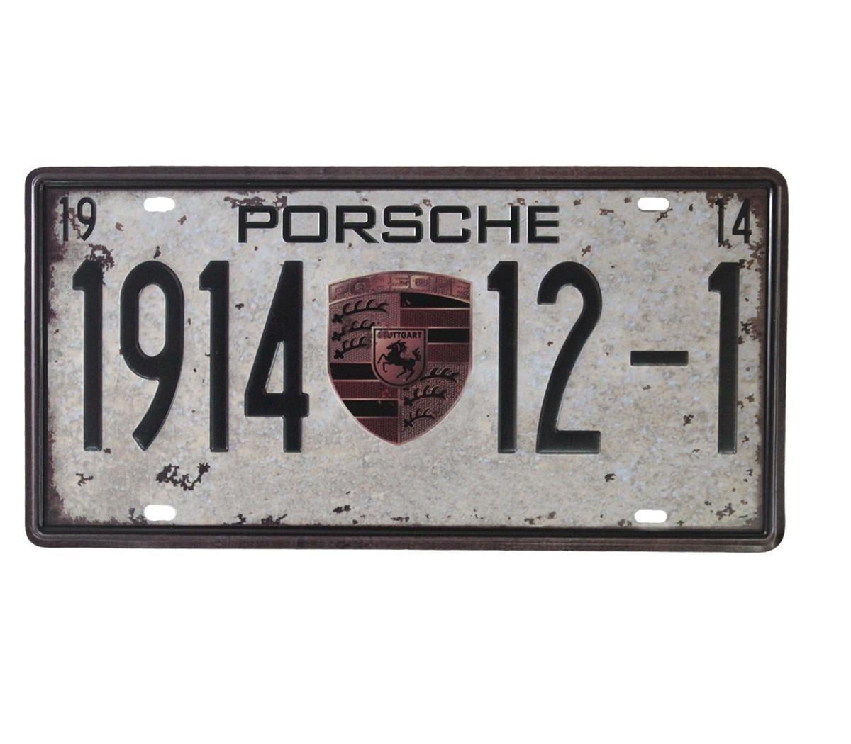 PORSCHE 1914 Classic Dekorasyon Duvar Süsü Metal Retro Tabela 15X30