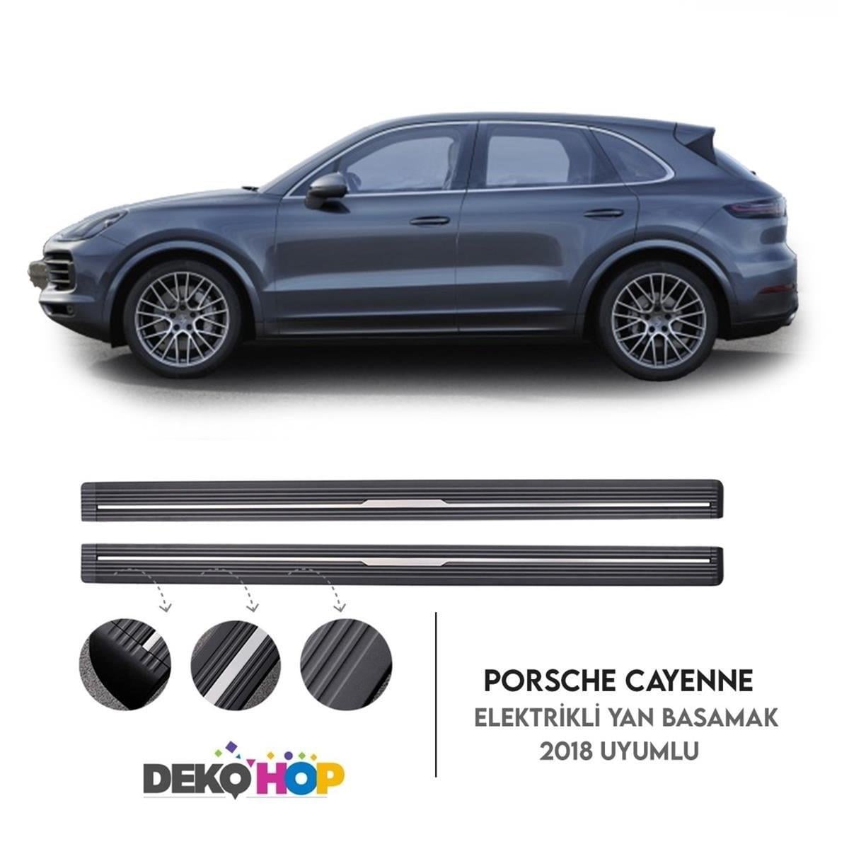 PORSCHE CAYENNE Elektrikli Yan Basamak Seti 2018 Sonrası Uyumlu