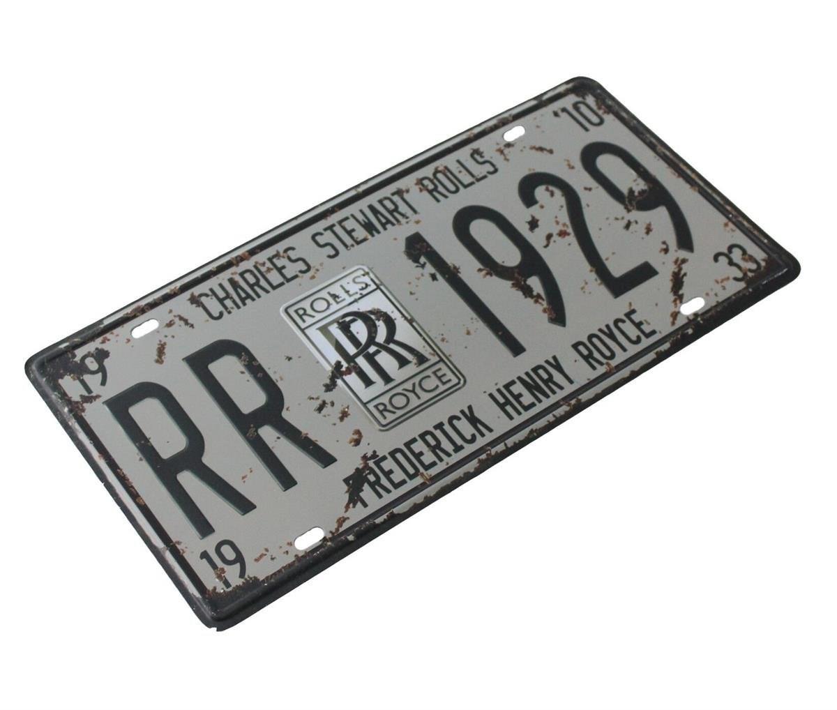 ROLLS ROYCE 1929 Classic Dekorasyon Duvar Süsü Metal Retro Tabela 15X30
