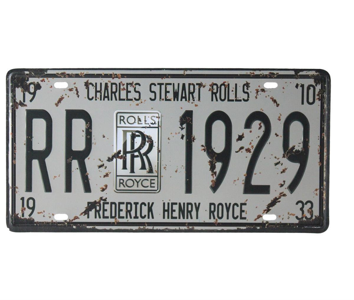 ROLLS ROYCE 1929 Classic Dekorasyon Duvar Süsü Metal Retro Tabela 15X30